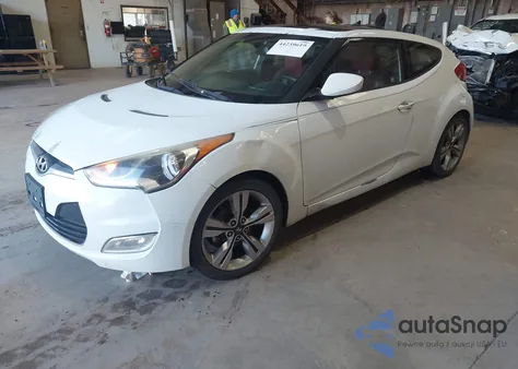2014 Hyundai Veloster Base W/Red z USA, uszkodzony, nr VIN KMHTC6AD8EU191509